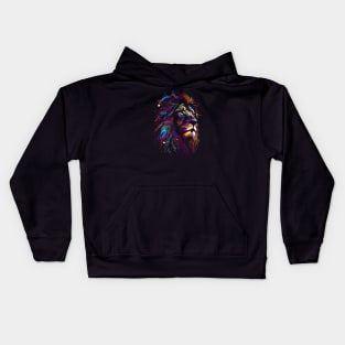 Psychedelic Lion's Head #5 Kids Hoodie